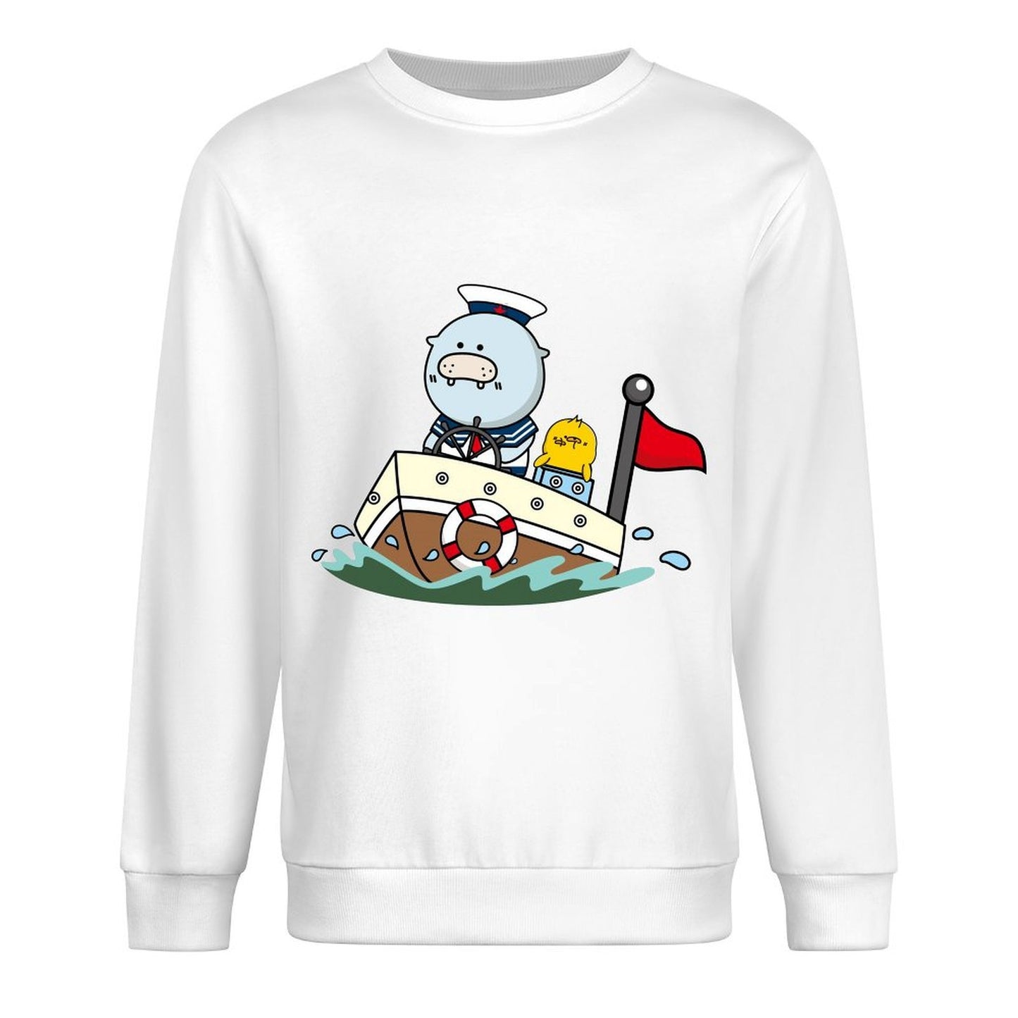 Front Patterned Long Sleeve TopSoftstyle Casual