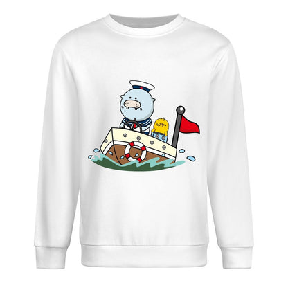 Front Patterned Long Sleeve TopSoftstyle Casual