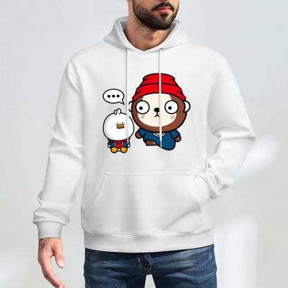 Eco-Conscious Sharp Front Graphic Hoodies