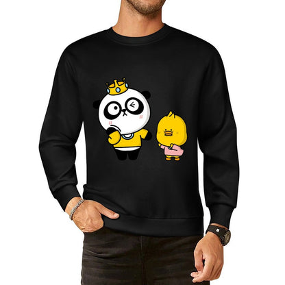 Front Patterned Long Sleeve TopCrewneck Smooth