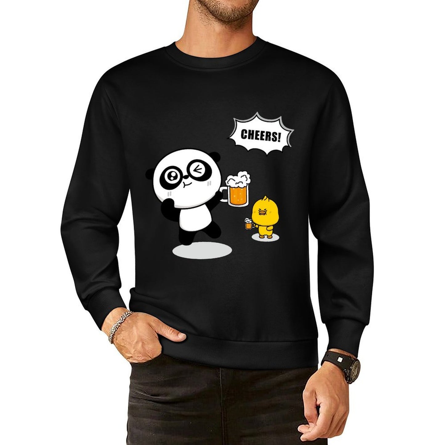 Front Patterned Long Sleeve TopActiveLine Timeless