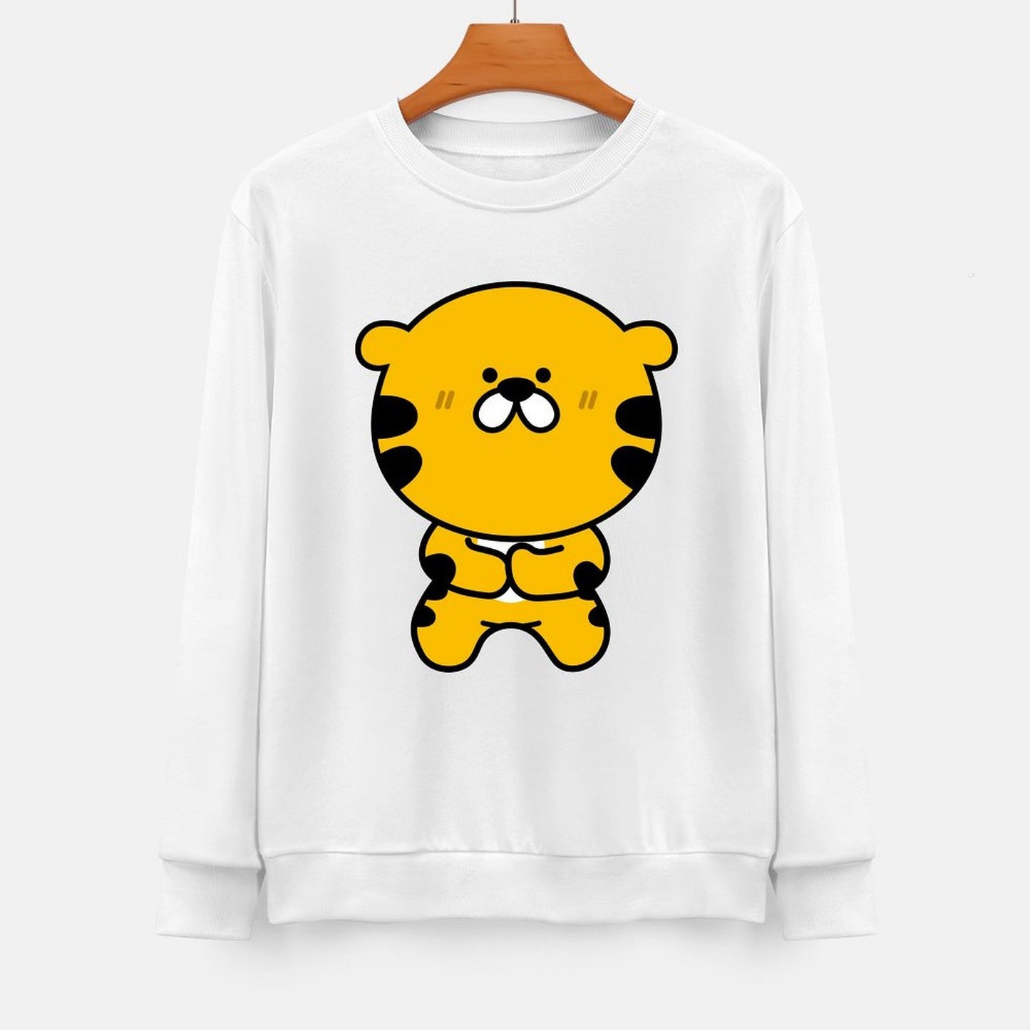 Front Patterned Long Sleeve TopPure Casual