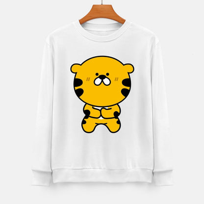 Front Patterned Long Sleeve TopPure Casual