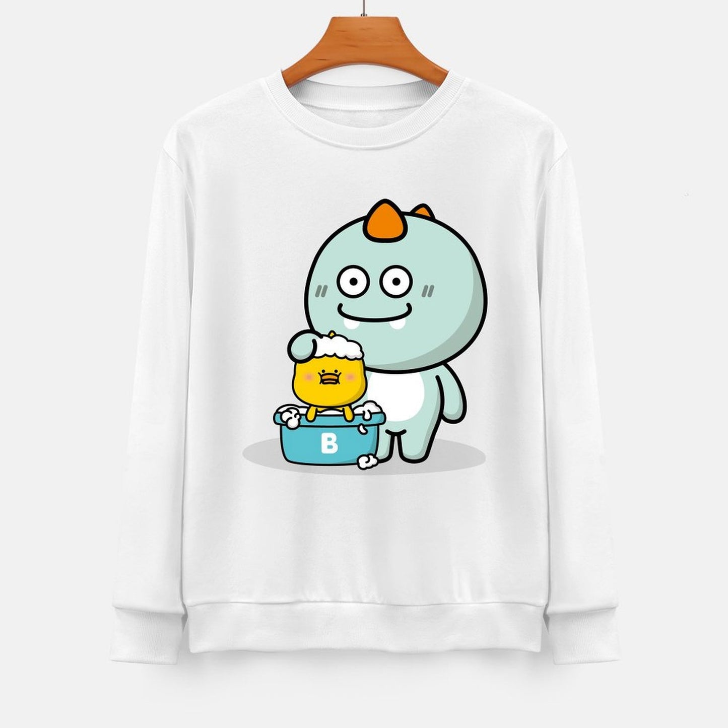 Front Patterned Long Sleeve TopFresh Comfort