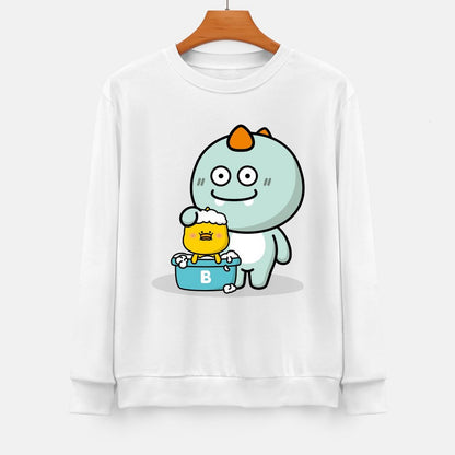 Front Patterned Long Sleeve TopFresh Comfort