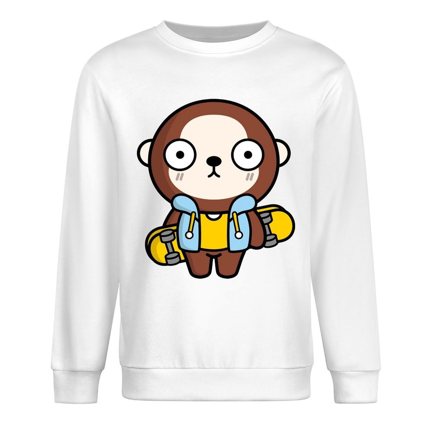 Front Patterned Long Sleeve TopBold Fade-Proof