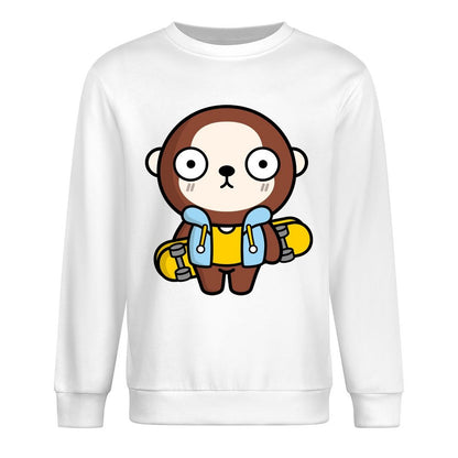 Front Patterned Long Sleeve TopBold Fade-Proof