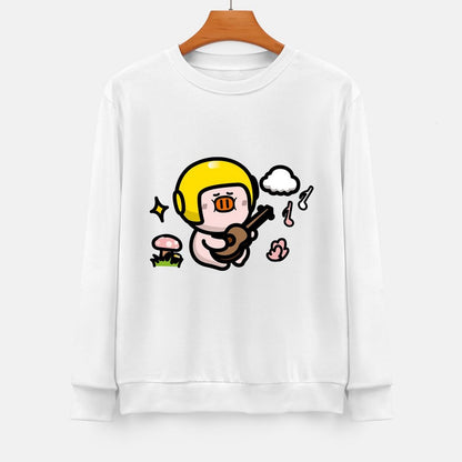 Front Patterned Long Sleeve TopAllSeason LooseFit