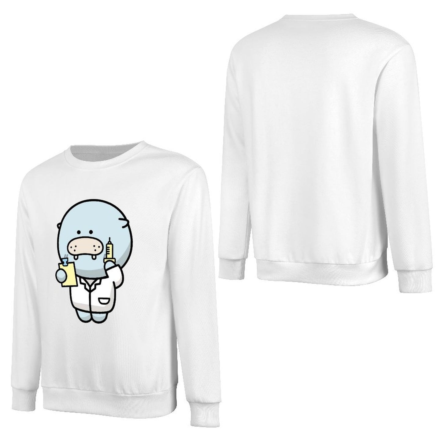 Front Patterned Long Sleeve TopNatural SoftLine