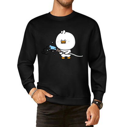 Front Patterned Long Sleeve TopModernFit Crewneck