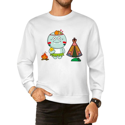 Front Patterned Long Sleeve TopPure Retro