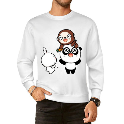 Front Patterned Long Sleeve TopCrew Neck Soft