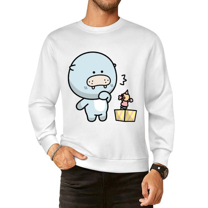 Front Patterned Long Sleeve TopCleanCut Oversized