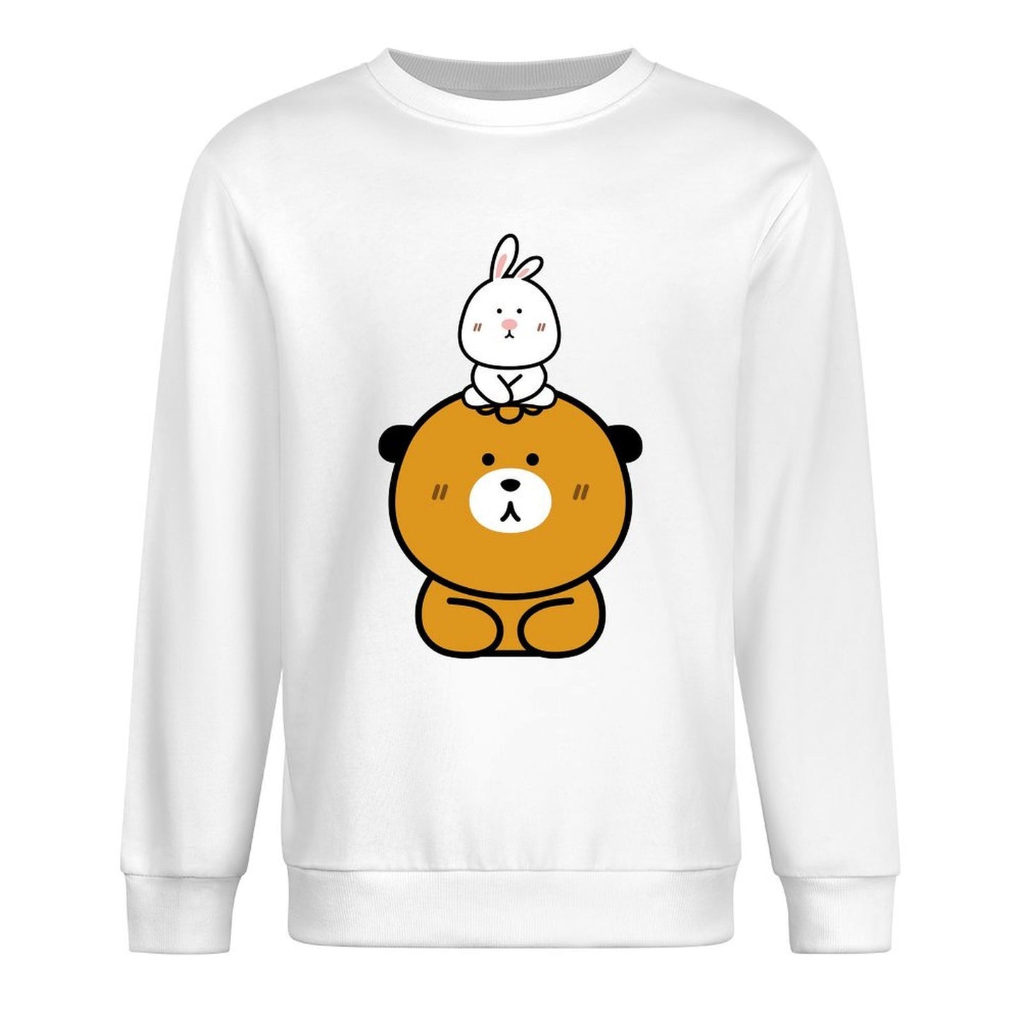 Front Patterned Long Sleeve TopVibrant Colors Crew Neck