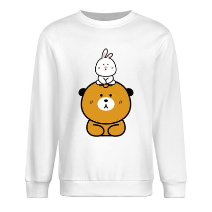 Front Patterned Long Sleeve TopVibrant Colors Crew Neck