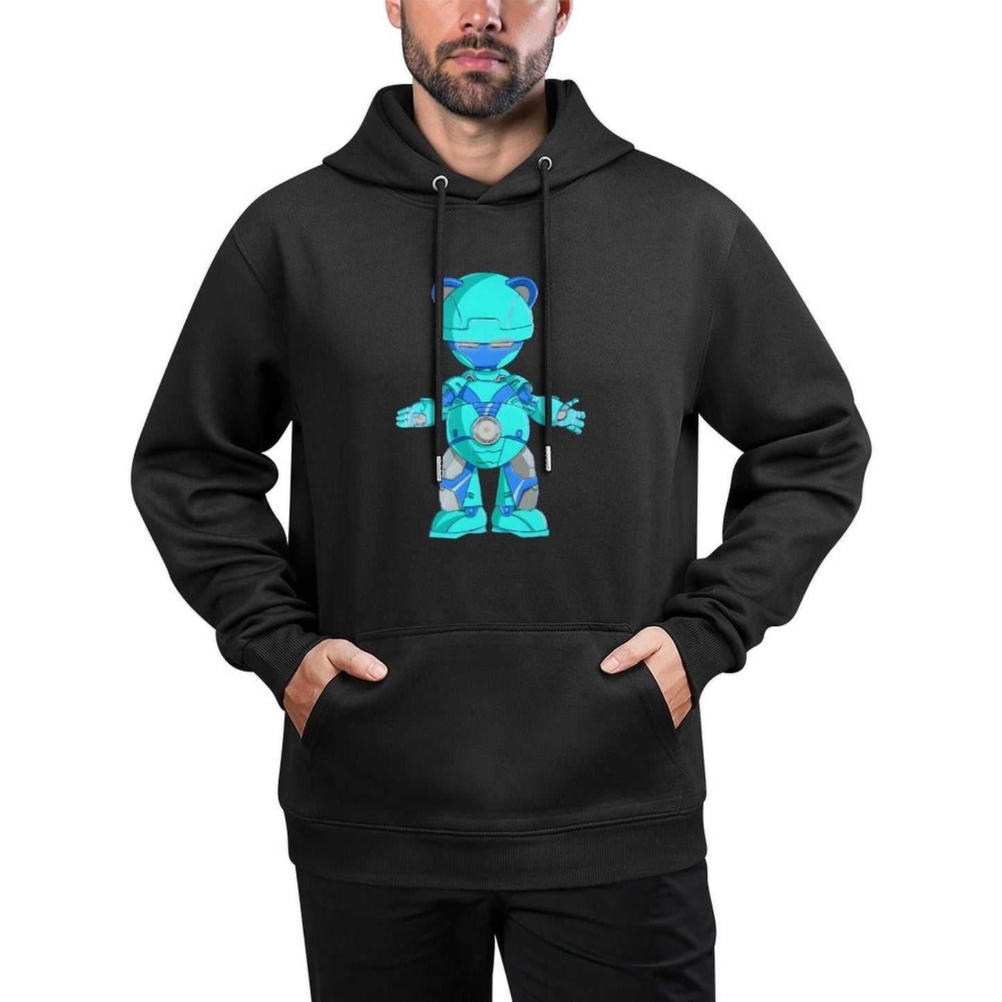 IPIB 250g Hooded Pocket Sweatshirt Front GraphicMen's Hooded  Sweatshirt6000061-2