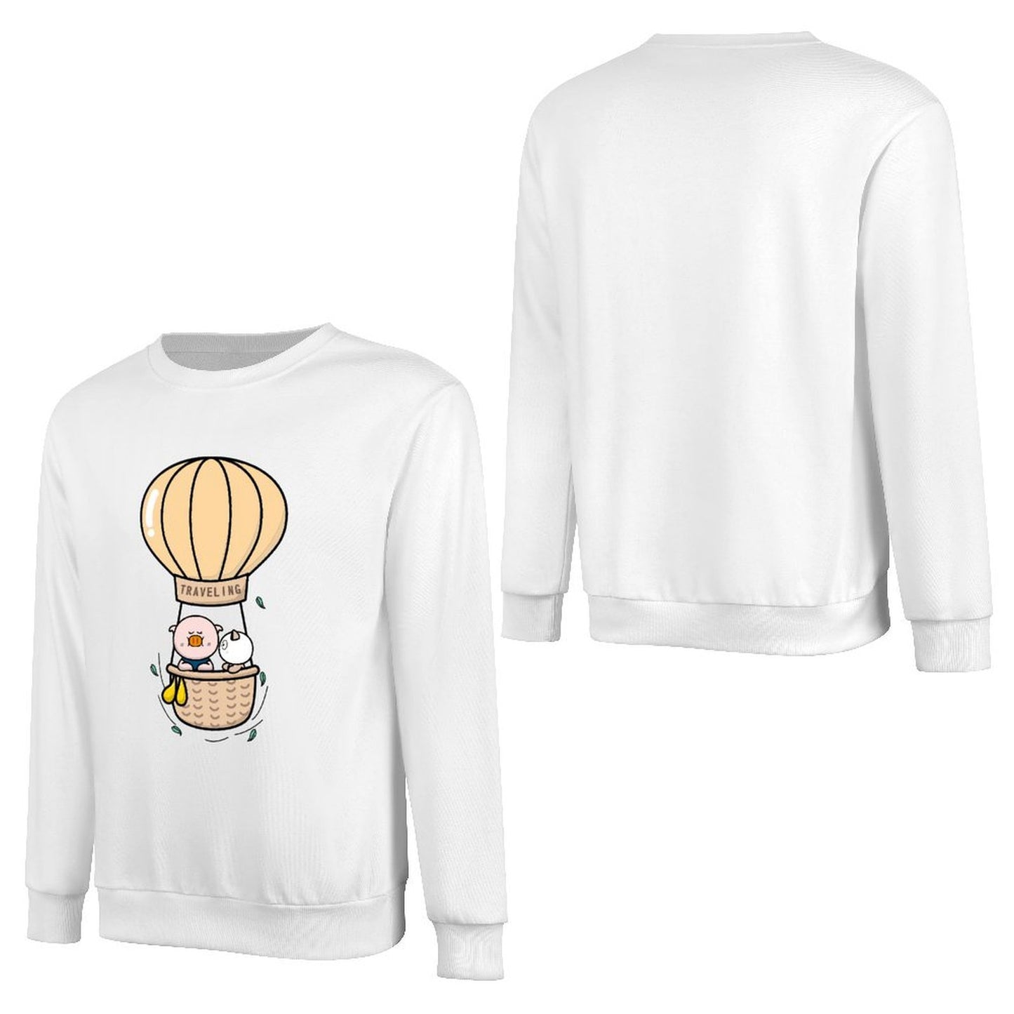 Front Patterned Long Sleeve TopClassicStyle Modern