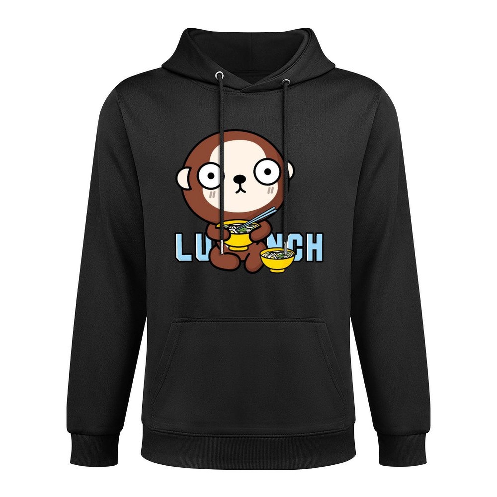 Neutral Double-Stitched Front Graphic Hoodies