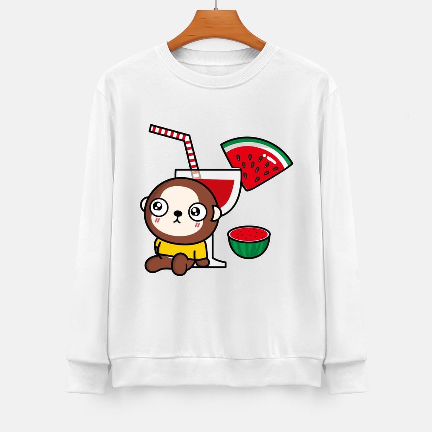 Front Patterned Long Sleeve TopDaily ClassicStyle