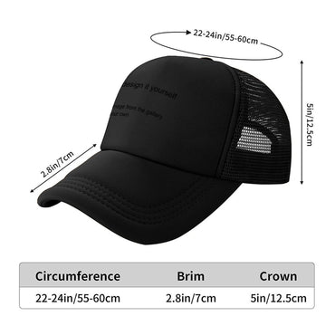 Mesh Baseball Cap  Style One Size Support personalized design