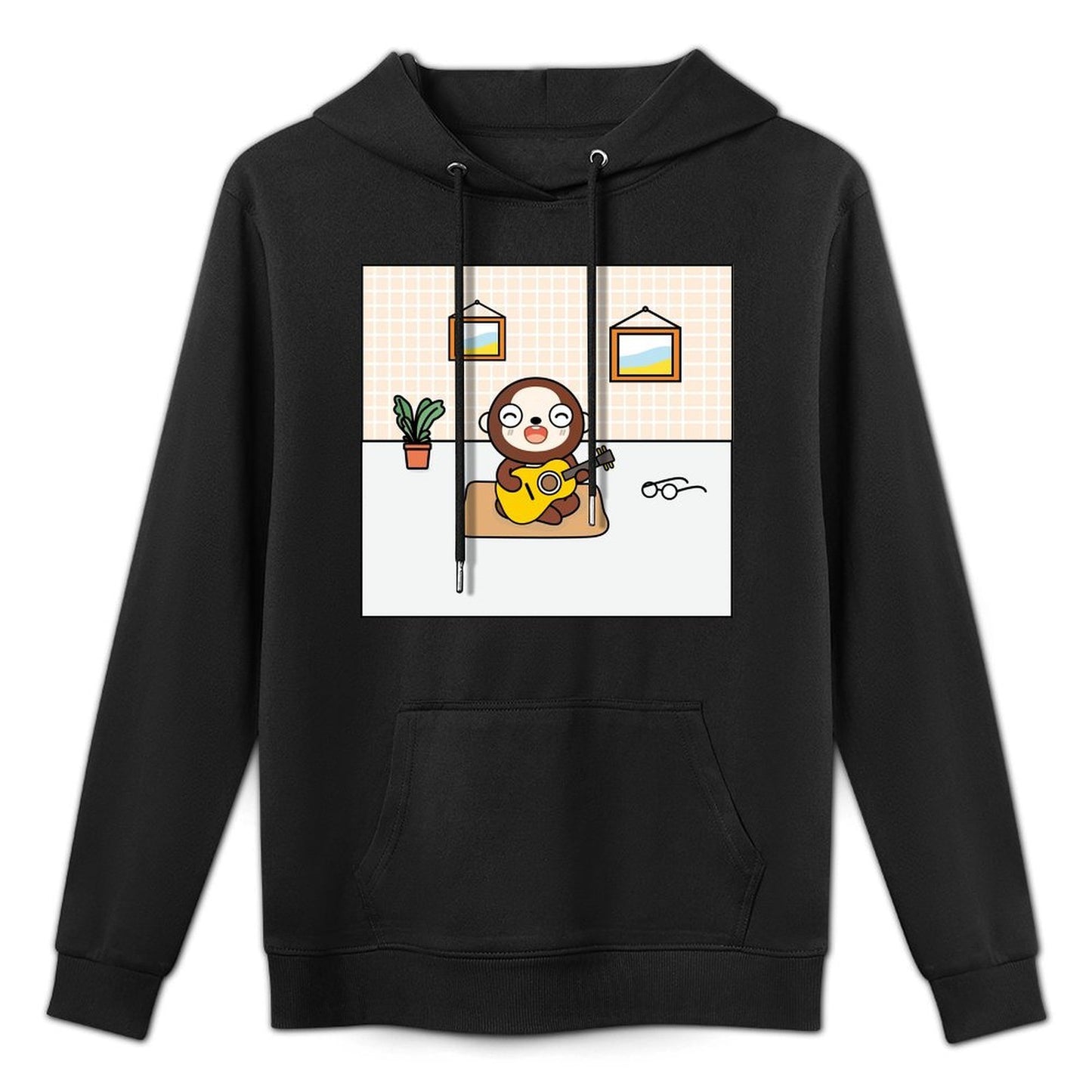 Solid Essential Front Graphic Hoodies