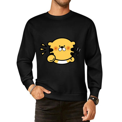 Front Patterned Long Sleeve TopMidweight Shrink-Resistant