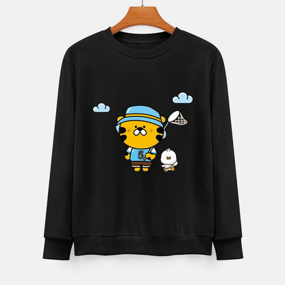  Front Patterned Long Sleeve TopPromotional Relaxed