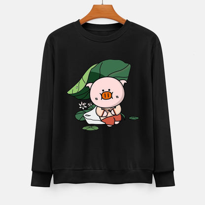 Front Patterned Long Sleeve TopSoftLine Plain