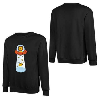 Front Patterned Long Sleeve TopBasicSeries Oversized