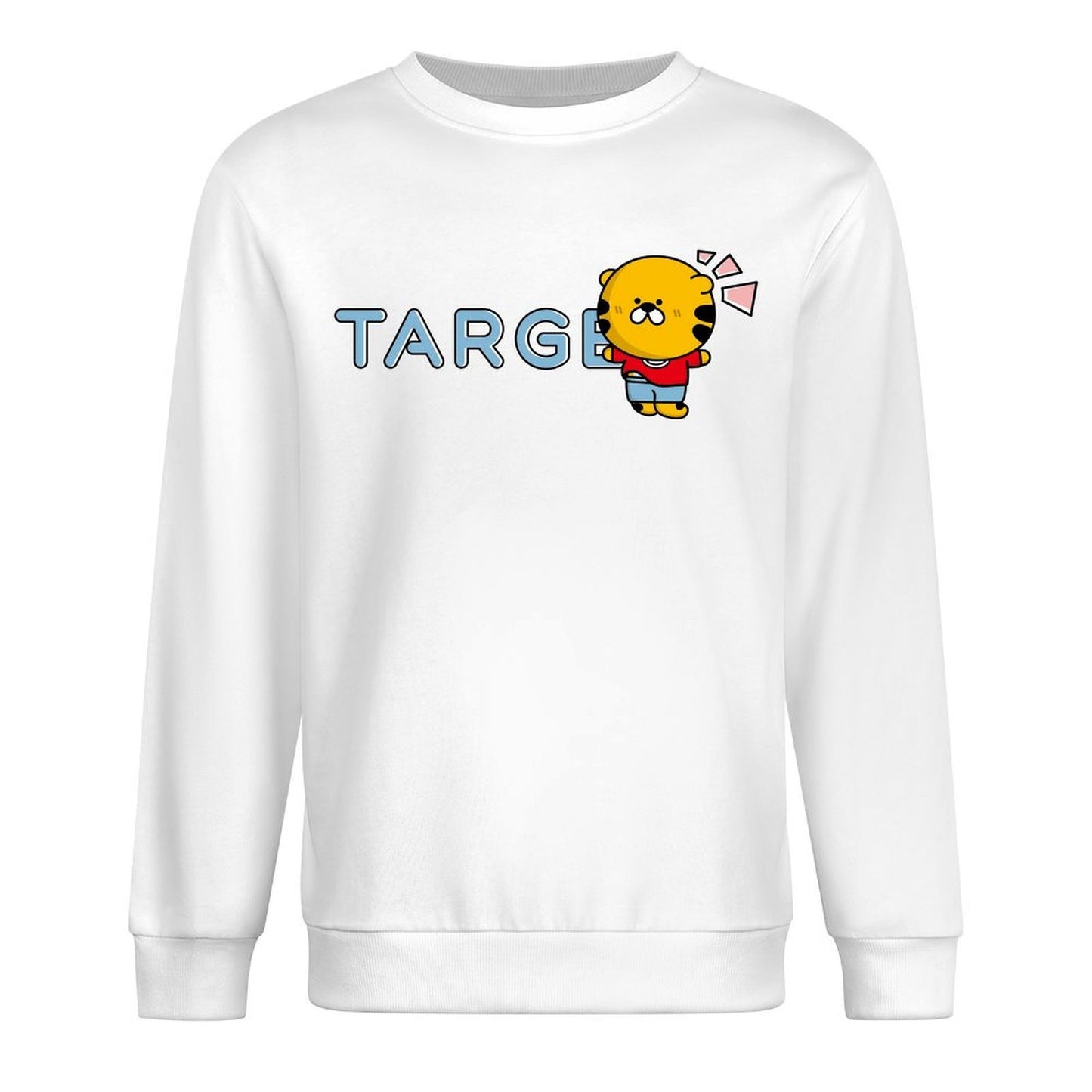 Front Patterned Long Sleeve TopCotton EssentialFit