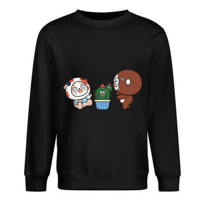 Front Patterned Long Sleeve TopBasic ClassicLine