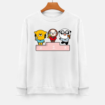 Front Patterned Long Sleeve TopEverydayFit Shrink-Resistant