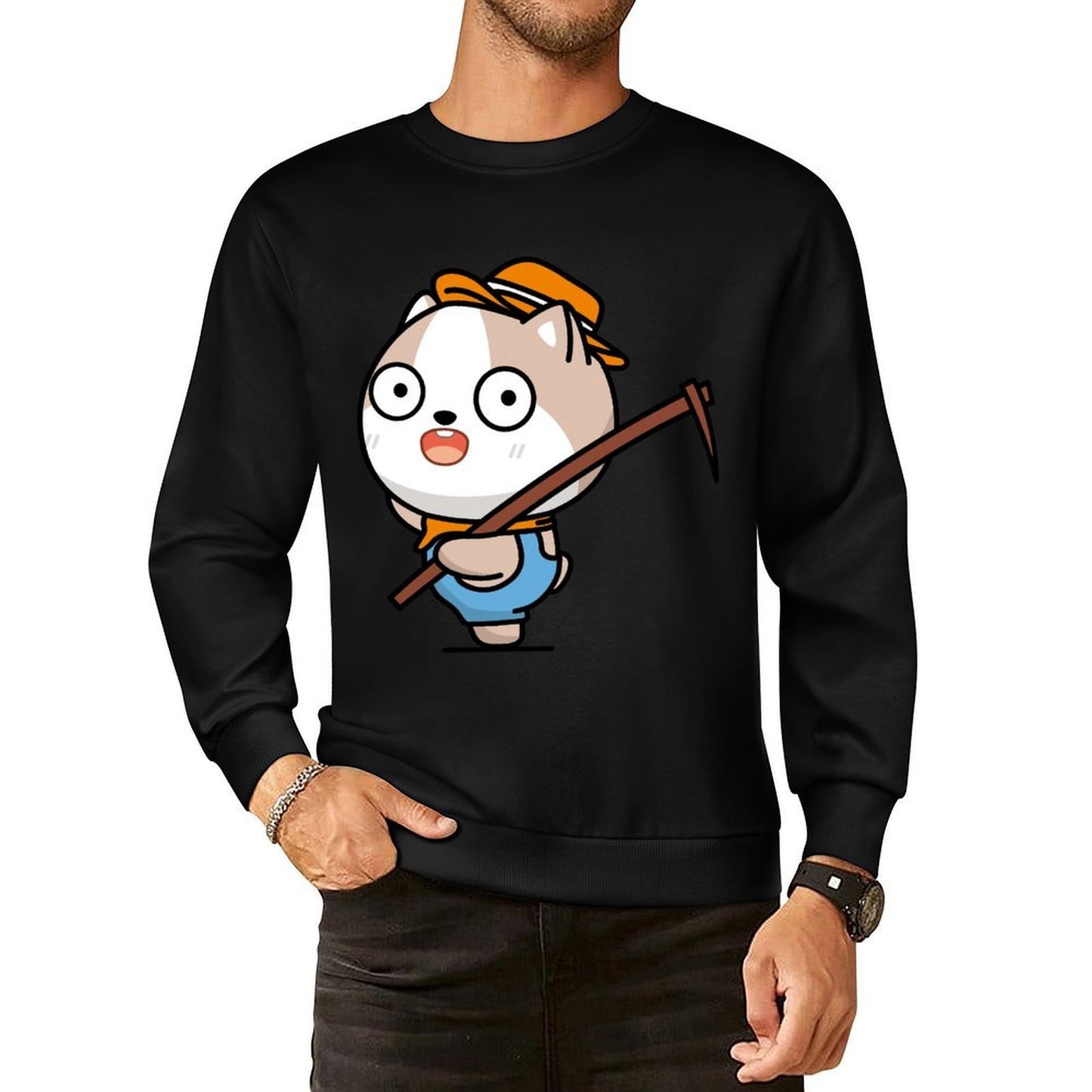 IPBR 250g Crew Neck Long Sleeve Sweatshirt Front GraphicCrew Neck Long Sleeve Sweatshirt4000117