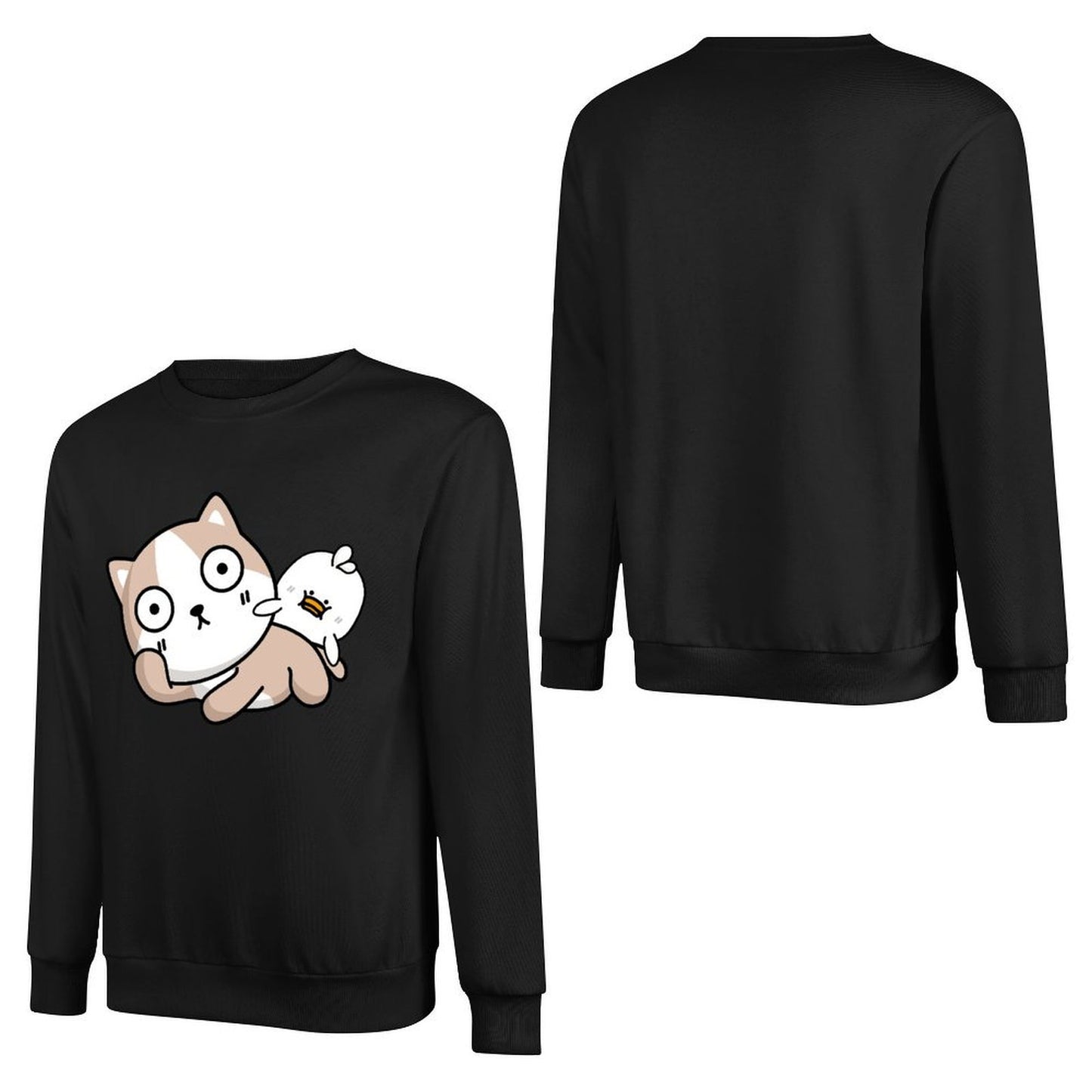 Front Patterned Long Sleeve TopRelaxed RegularFit