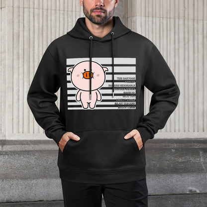 Neutral LooseFit Front Graphic Hoodies