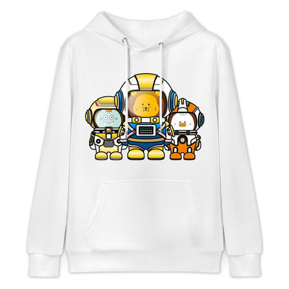 Natural Classic Fit Front Graphic Hoodies