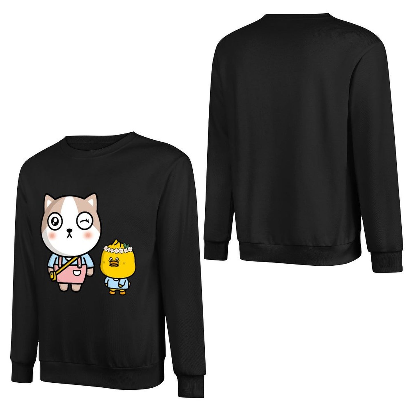 Front Patterned Long Sleeve TopPrint-Ready Casual