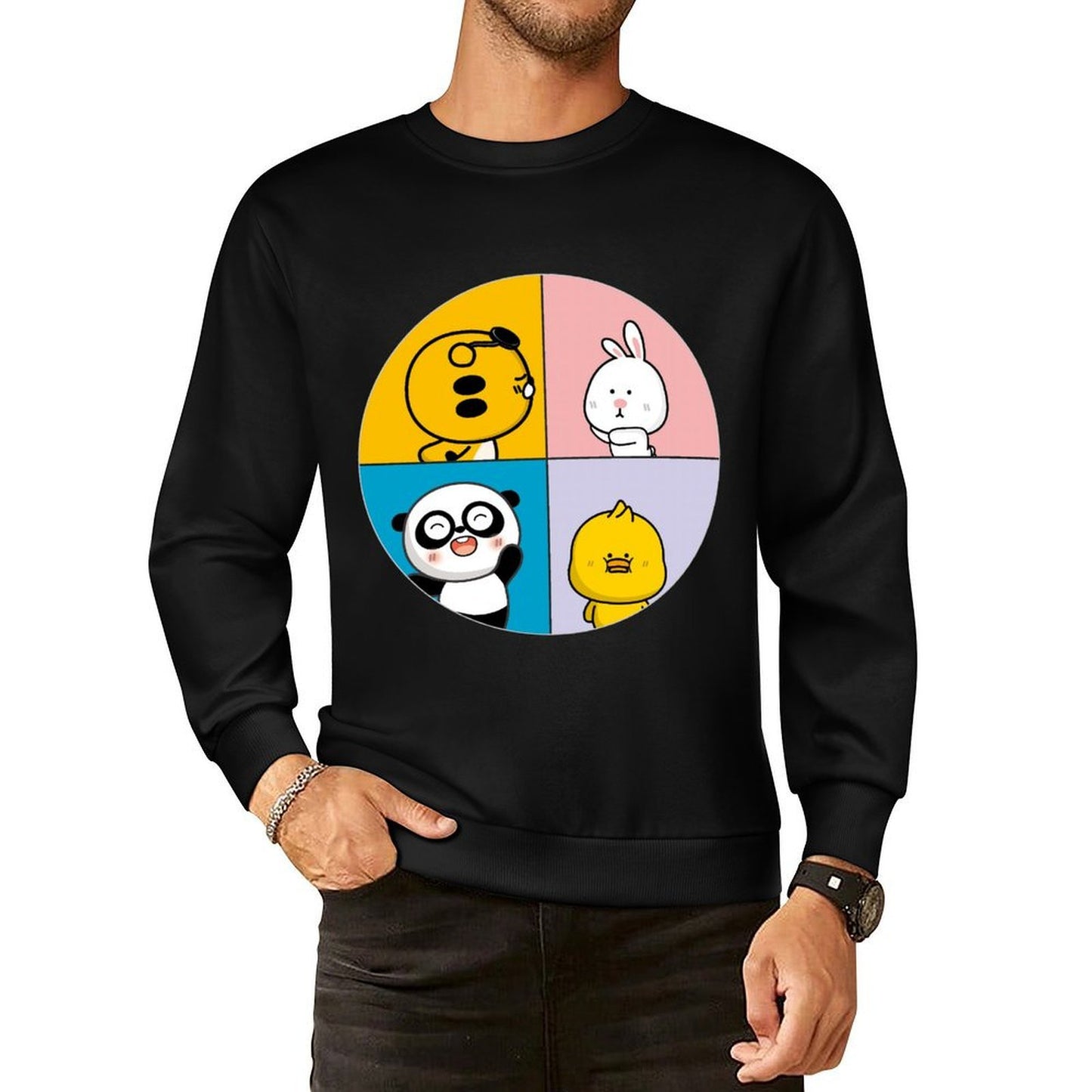 Front Patterned Long Sleeve TopSmooth TrueFit
