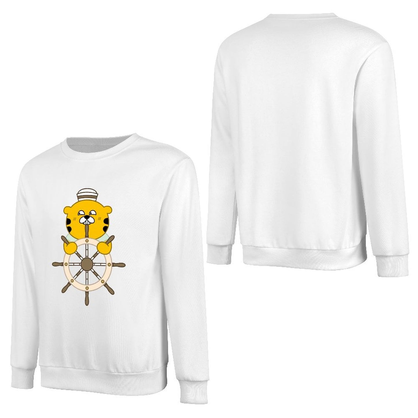 Front Patterned Long Sleeve TopChill Fade-Proof