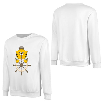 Front Patterned Long Sleeve TopChill Fade-Proof