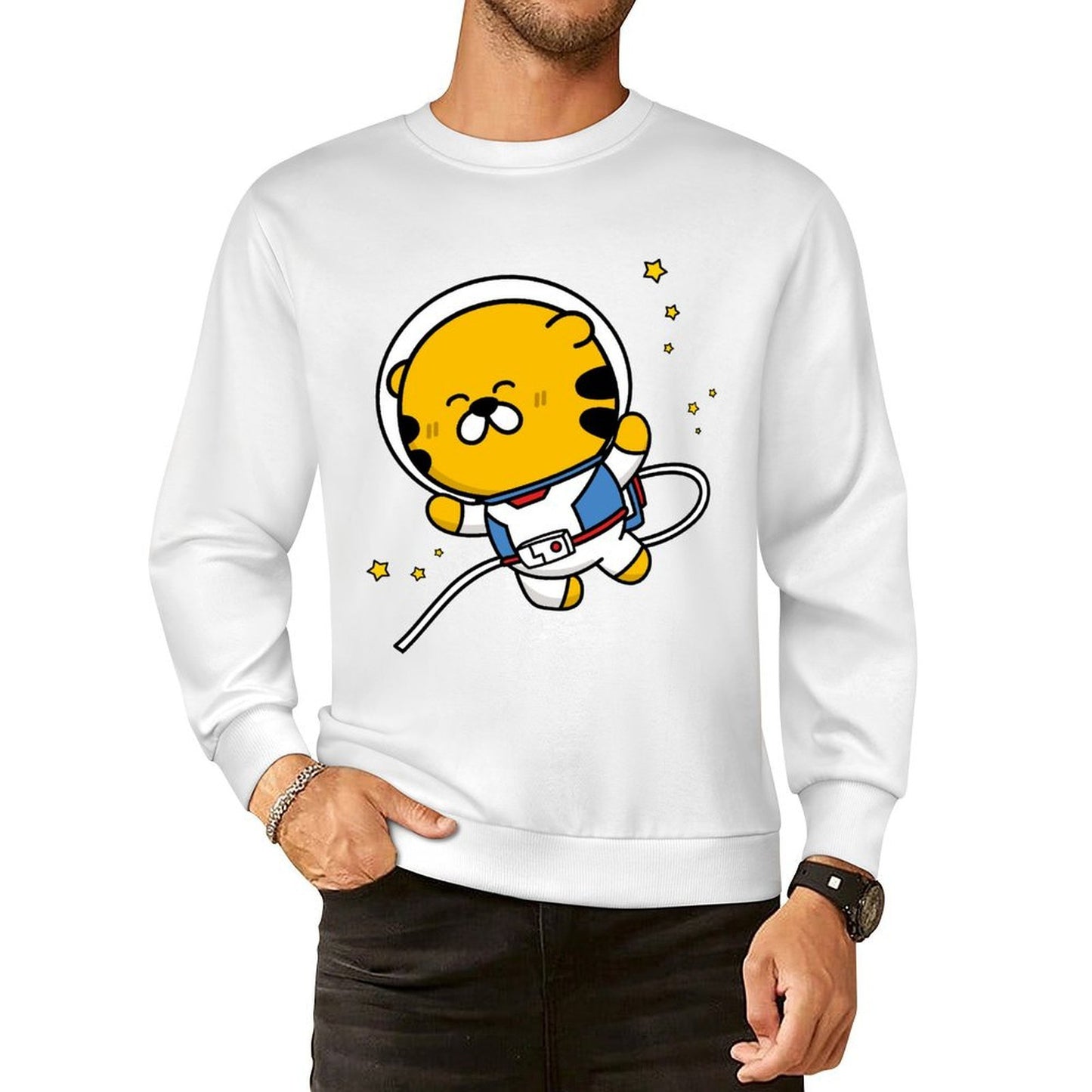 Front Patterned Long Sleeve TopPlain Promotional