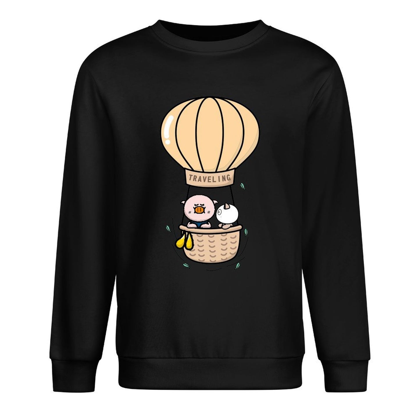 Front Patterned Long Sleeve Top100% Cotton Slim Fit