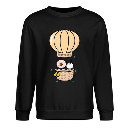 Front Patterned Long Sleeve Top100% Cotton Slim Fit