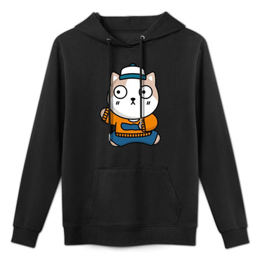 LooseFit Eco-Conscious Front Graphic Hoodies