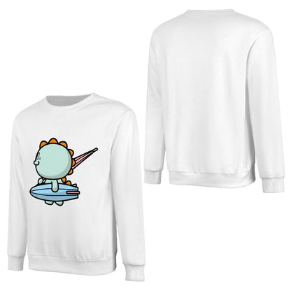 Front Patterned Long Sleeve TopColorfast Retro