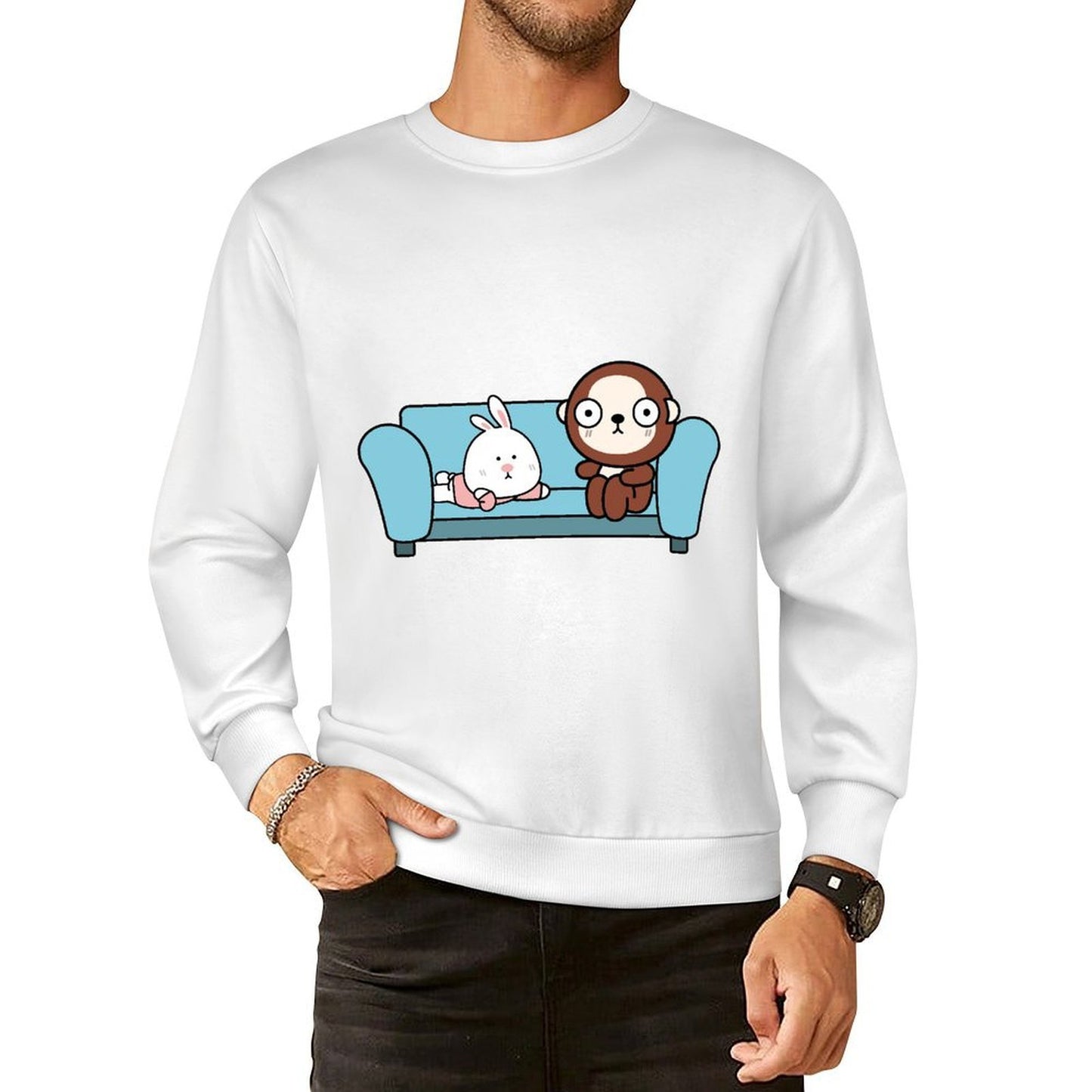 Front Patterned Long Sleeve TopModernFit Eco-Conscious