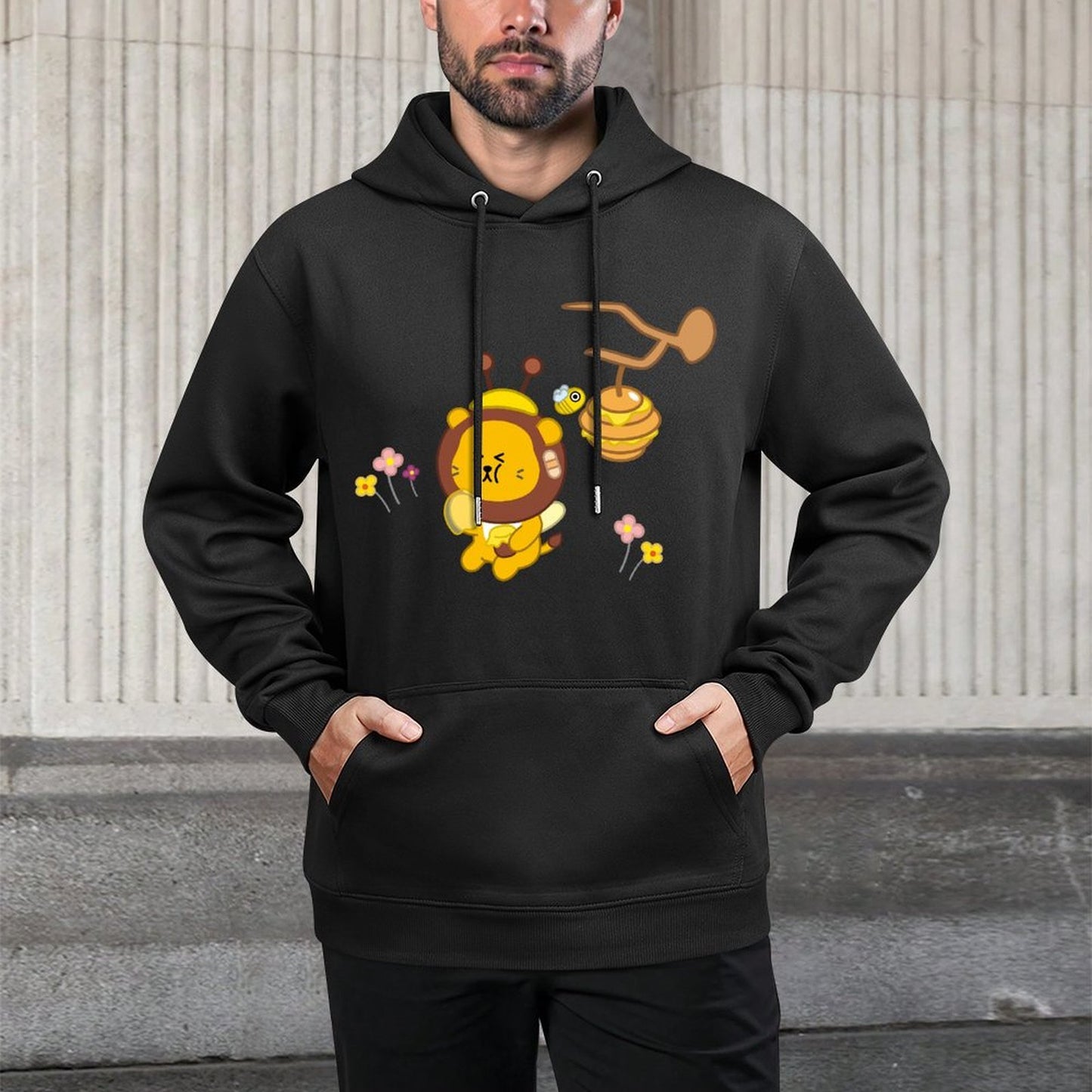 Crewneck Soft-Touch Front Graphic Hoodies