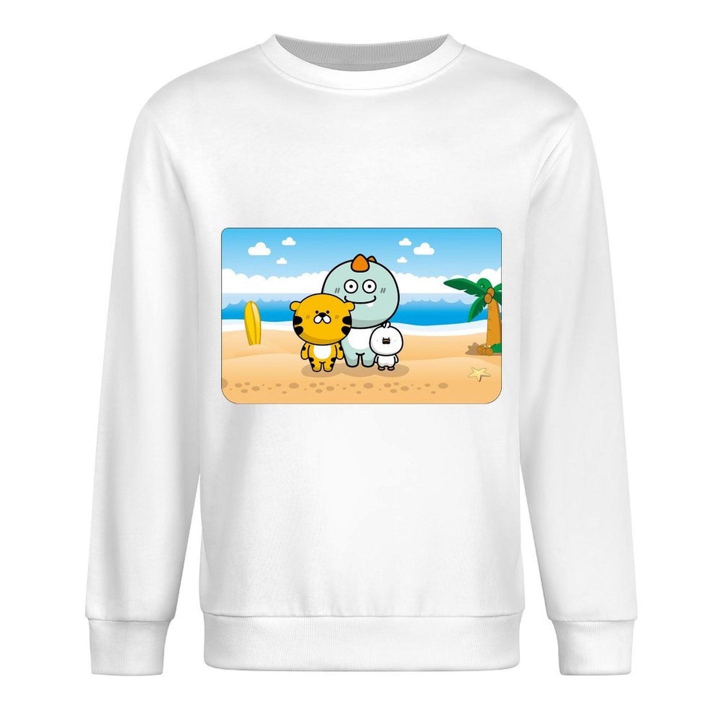 Front Patterned Long Sleeve TopNeutral Eco-Conscious