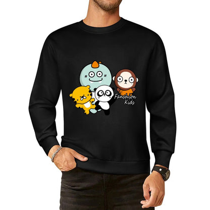 Front Patterned Long Sleeve TopShrink-Resistant Tear-Resistant