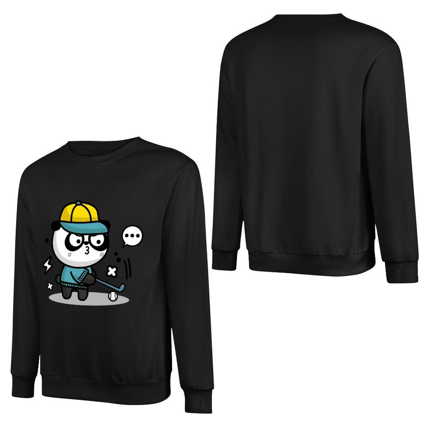 Front Patterned Long Sleeve TopRegular Batch-Printed